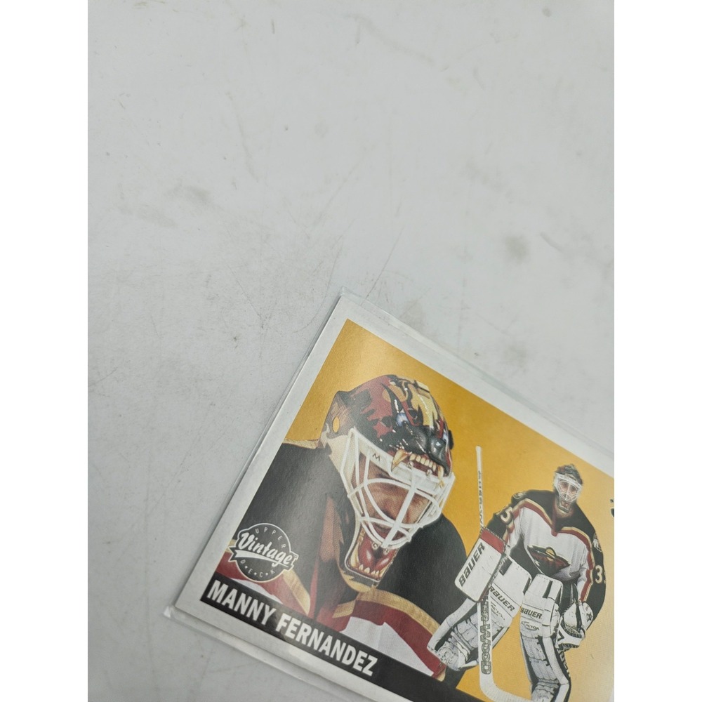 2002-03 Upper Deck Vintage Manny Fernandez #T29 Minnesota Wild Goalie NHL Card - Picture 3 of 6